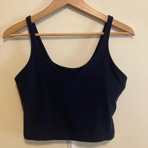 Lululemon Align Navy Blue - tank/ crop top with built in sports bra